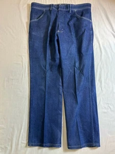 Vintage Wrangler Elite Blue Jeans 38x29 (Fits 37x29) Made In USA 70's 80's - Picture 1 of 7
