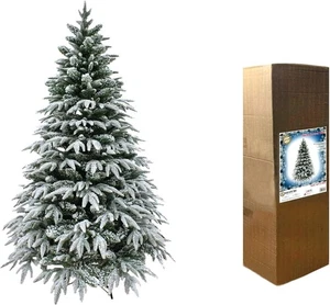SHATCHI 4ft/1,2m Lapplandtanne schneebedeckt buschig künstlicher Weihnachtsbaum Flocke - Bild 1 von 6