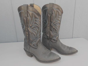 Stivali western cowboy uomo Wrangler modello 6470 nero-grigio taglia 9D M9 made in USA - Foto 1 di 9