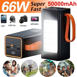 50000mAh Power Bank 66W PD Fast Charging for phone Outdoor Camping Power Supply- - Picture 1 of 14