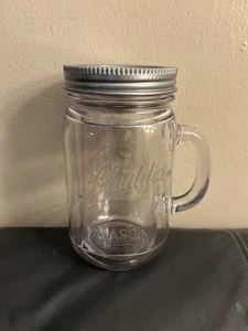 Tarro de masón de plástico Aladdin 32 oz vaso aislado tapa gris y pajita ¡tamaño grande! - Imagen 1 de 8