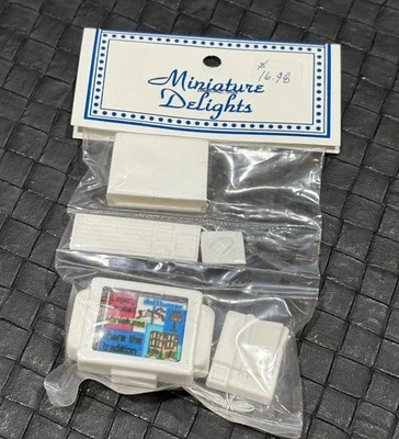 Miniature Delights Miniature Dollhouse Mini Computer PC Setup. Electrical. NOS - Image 1 of 3