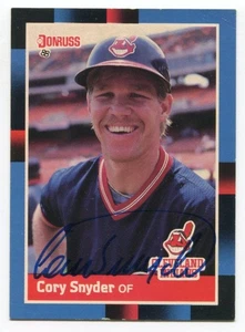 1988 Donruss Cory Snyder Signed Card Baseball Autographed Auto #350 - Picture 1 of 2