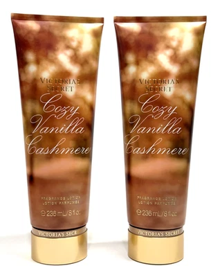 2 VICTORIA'S SECRET ACONCHEGANTE BAUNILHA CASHMERE LOÇÃO CORPORAL FEMININA FRAGRÂNCIA 8 FL OZ - Imagem 1 de 3
