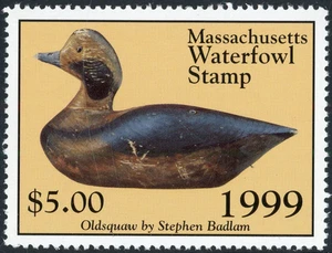 1999 MASSACHUSETTS WATERFOWL STAMP MINT NH !! B81 - Picture 1 of 2