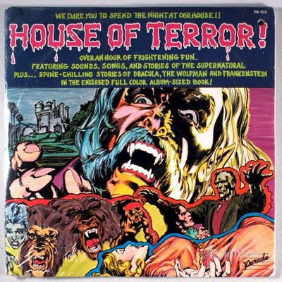 House of Terror! (1982) [SEALED] 2-LP Vinyl + BOOK • Halloween, Dracula, Wolfman Foto 1 de 2