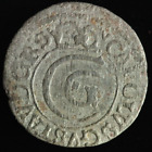 1 Solidus 1655 Carl X Gustav (Swedish Occupation) Livonia Silver Coin M1469