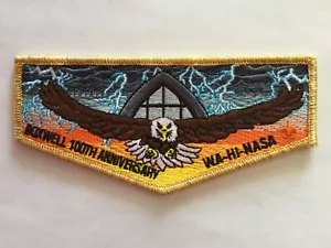 2010 Wa Hi NASA Lodge 111 100th Anniversary Boxwell Reservation pocket flap 2g - Picture 1 of 1