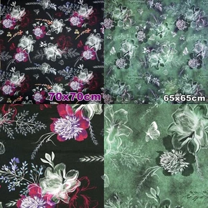 French Terry Große Blüten zart Blumen Stoff Jersey Digital Meterware Sommersweat - Bild 1 von 11