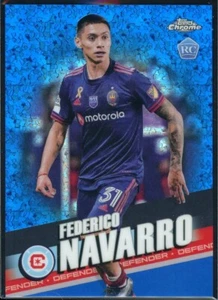 2022 Topps Chrome MLS Blue Wave Refractor /199 Federico Navarro #161 Rookie RC - Picture 1 of 2