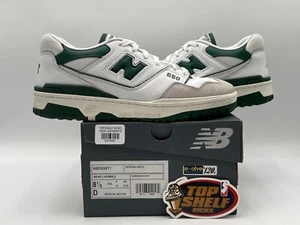 New Balance 550 Size 8.5 Green Authentic Used Runner OG Rare 2021 White - Picture 1 of 11