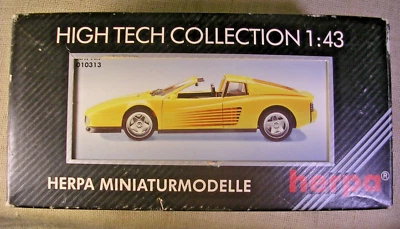 FERRARI TESTAROSSA SPIDER  GIALLO-YELLOW ROAD CAR HERPA  N.010313  1/43 - Immagine 1 di 3