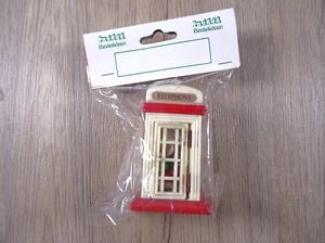 Nostalgie Telefonzelle mit Weihnachtsbaum Mäuserich Puppenstube Dekoration(7794) - Bild 1 von 5