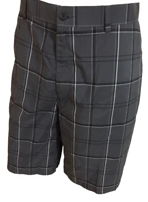 Novo com etiquetas Grand Slam masculino 40 W curto 10 I xadrez cinza caviar golfe fácil cuidado UPF 50 - Imagem 1 de 4