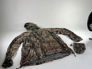 Cabela’s RealTree Dry-Plus Waterproof Jacket XL Tall w/ Hood & Pouch - Picture 1 of 9