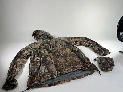 Cabela’s RealTree Dry-Plus Waterproof Jacket XL Tall w/ Hood & Pouch - Image 1 of 4
