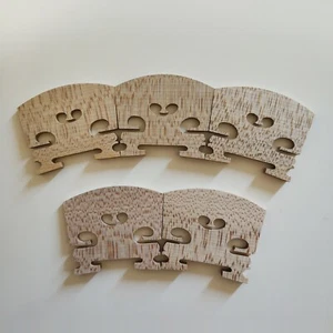 5x 4/4 Violin Bridge String Accessory Great Sound Natural European Wood Maple - Picture 1 of 2