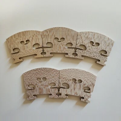 5x 4/4 Violin Bridge String Accessory Great Sound Natural European Wood Maple - Image 1 of 2