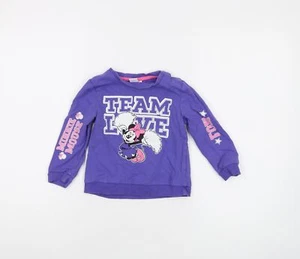 Disney Girls Minnie Mouse Purple Long Sleeve T-Shirt 36 Months - Picture 1 of 12