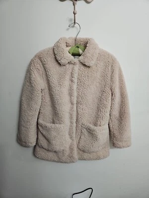 H&M Youth Girls Beige Fleece Winter Jacket Size 9-10 - Image 1 of 4