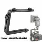 Universal Double L-Shaped Metal Bracket Rig Holder Mount For Slr Camera Flash