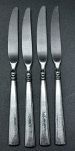 Vintage Menge 4 Oneida Easton Tafelmesser Edelstahl glänzend Besteck - Bild 1 von 4