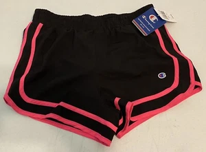 Champion Girls Active Shorts Athletic Wear  Size XL  Black/Hot Pink  NWT - Picture 1 of 3