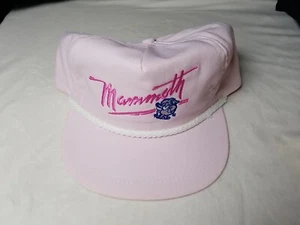 Vintage Mammoth Skiing Baseball Hat Pink Elephant Logo - Picture 1 of 8