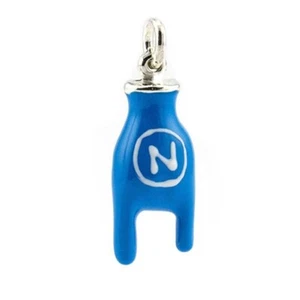 	 Ciondolo portafortuna pendente mano corna argento925 azzurro calcio Napoli  - Imagen 1 de 3