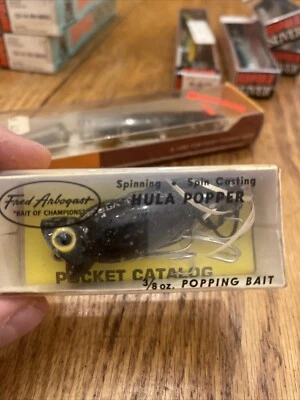 Vintage Fred Arbogast Hula Popper No. 760-02 Popping Bait Fishing Lure 3/8oz - Image 1 of 4