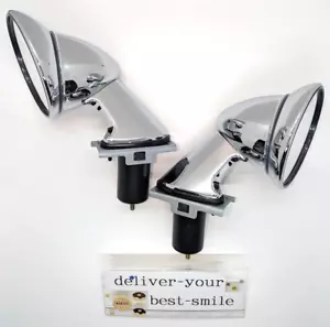 OEM Nissan Fender Mirrors Datsun Silver Plating 240Z 260Z 280Z S30Z Japan NEW - Foto 1 di 9