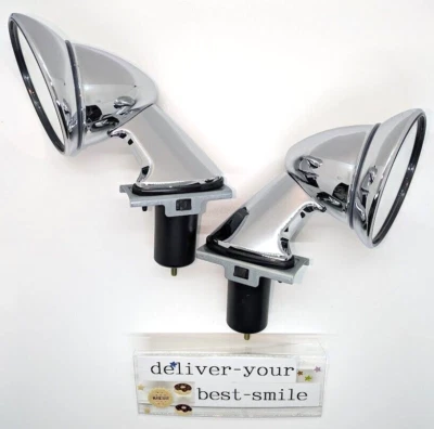 Espejos retrovisores de guardabarros Datsun plateados OEM Nissan 240Z 260Z 280Z S30Z Japón NUEVO Foto 1 de 4