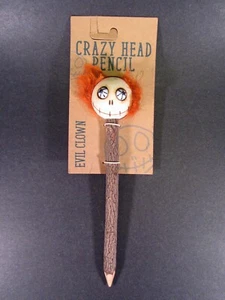 Crazy Head Wood Pencil Evil Clown Eco-Friendly NEW - Picture 1 of 5