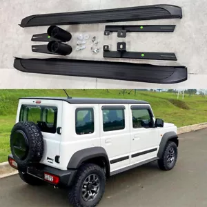 Black Running Board fits for Suzuki Jimny 5 door 2019-2024 Side Step Stairs 2PCS - Picture 1 of 11