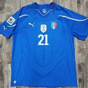Camiseta de fútbol local Puma Italia 2010 Andrea Pirlo para hombre XXL Copa Mundial Juventus Milán - Imagen 1 de 6