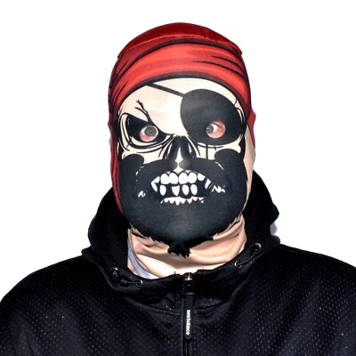 3D Effekt Gesicht Skin - Cartoon Piraten - Stoff - Halloween Maske - Bild 1 von 4
