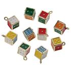 Mixed Colors 3D Dice Charms Cube Enamel 3D Dice Charms  Jewelry Making