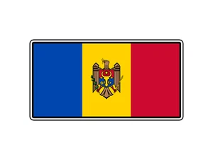 #2652 Bandera de Moldavia Mundo País Pegatina Impermeable Vinilo Calcomanía Troquelada Coche - Imagen 1 de 1