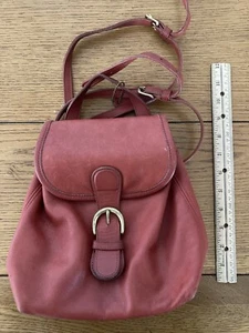 Vintage Red Leather Coach Mini Backpack - Picture 1 of 12