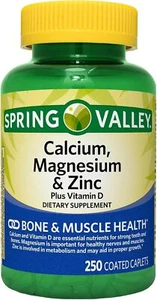 Spring Valley | Calcium, Magnesium & Zinc Plus Vitamin D3, 250 Caps, "exp 05/26" - Picture 1 of 4