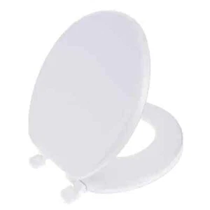 Ginsey Round Padded Soft Cushion Toilet Seat In White Free Shipping - Picture 1 of 5