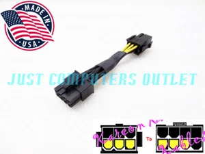 🔥 Adaptador de corriente GPU HP 721859-001 hembra cable de alimentación de 6 pines a macho de 8 pines - Imagen 1 de 6