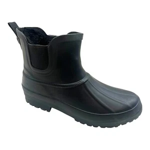 DAMEN DAMEN KNÖCHEL GUMMISTIEFEL WASSERDICHT FELL GEFÜTTERT WARM SCHNEESTIEFEL GR. - Bild 1 von 7