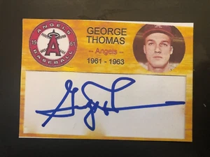 Los Angeles Angels GEORGE THOMAS autographed Homemade Signature Card - Picture 1 of 1