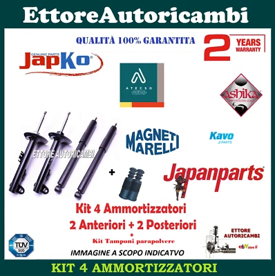 4 AMMORTIZZATORI FIAT PANDA (141) 86->2003 + KIT TAMPONI PARAPOLVERE - Immagine 1 di 2
