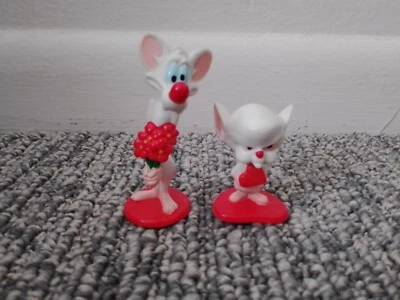 Figuras de PVC vintage 1997 Warner Bros Pinky & The Brain Cake Toppers San Valentín Foto 1 de 3