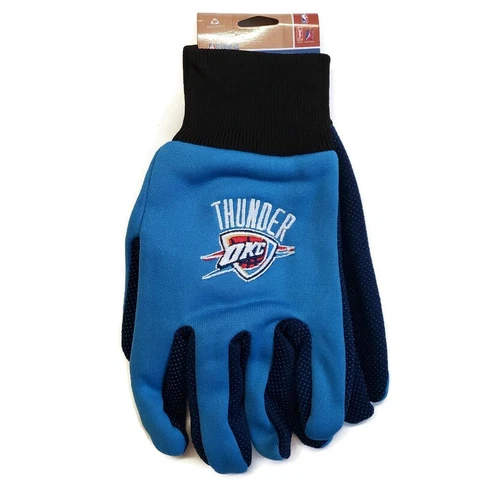 NBA Oklahoma City Thunder Colored Palm Work Garden Utility Gloves Blue by FOCO Cover