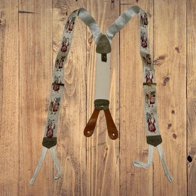 复古 Trafalgar Ltd 版丝绸吊带支架 老圣尼克圣诞圣诞老人 — 第 1/4 张图片