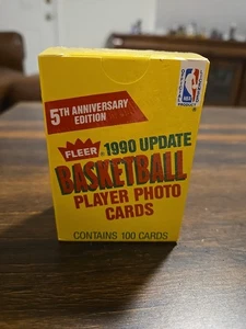 1990 FLEER UPDATE BASKETBALL  BOX FACTORY SEALED (100) CARDS - Picture 1 of 5