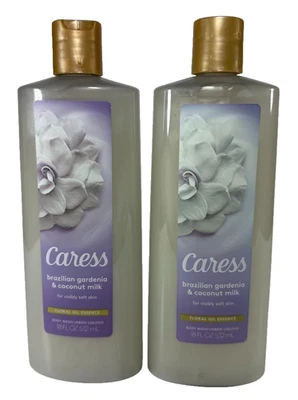 Jabón corporal Caress Brazilian Gardenia & Coconut Milk 18 fl oz cada paquete de 2 nuevo Foto 1 de 4